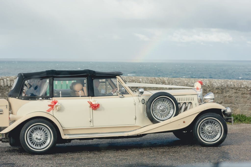 Vintage wedding car