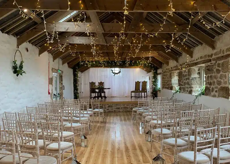 Chypraze Barn is a wedding venue in Cornwall