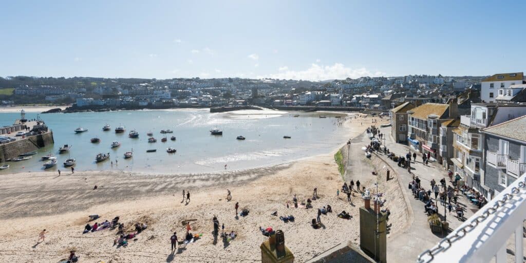 Views from 6 Sunnyside apartment in St Ives, Cornwall